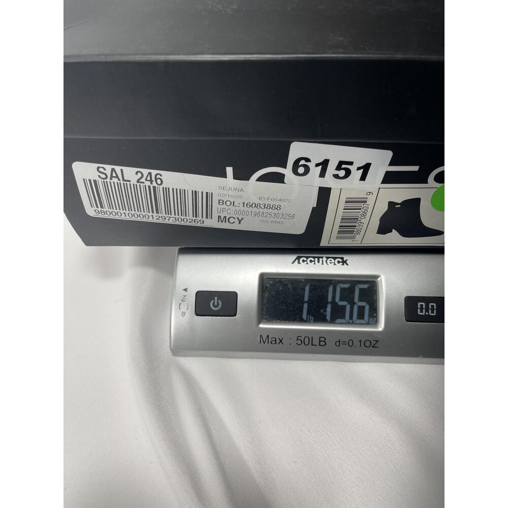 Jones New York Shoes Women's Size 8.5 Black Delno Booties Heels Block Zip Suede - Picture 7 of 7